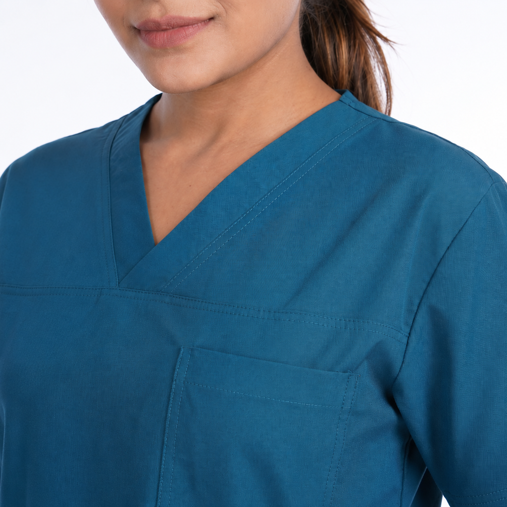 Sea Green Unisex Medical Scrub Top