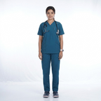 Sea Green Unisex Medical Scrub Top