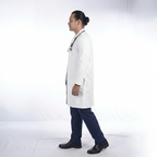 Unisex White Full Sleeve Medical Lab Coat