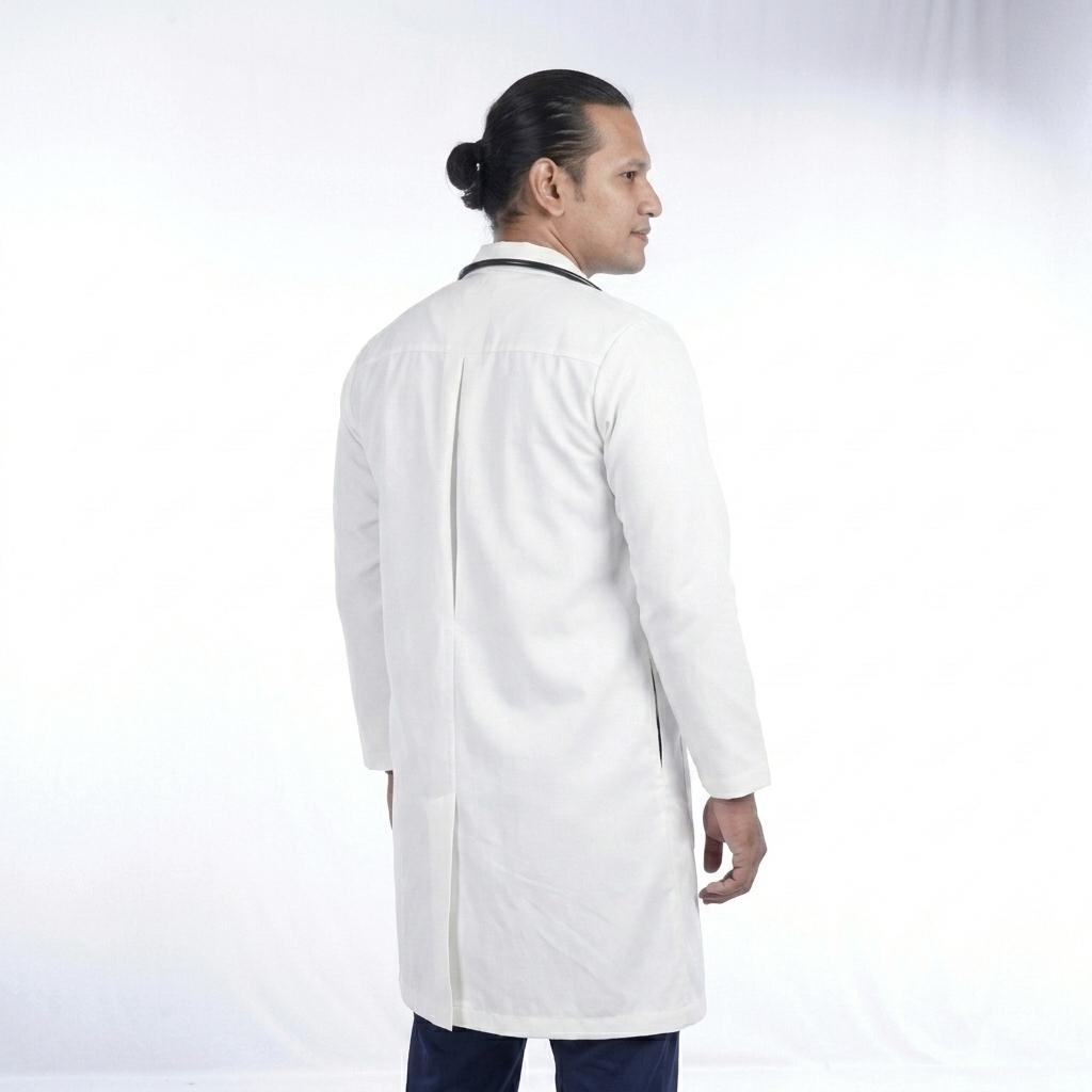 Unisex White Full Sleeve Medical Lab Coat