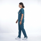Sea Green Unisex Medical Scrub Top