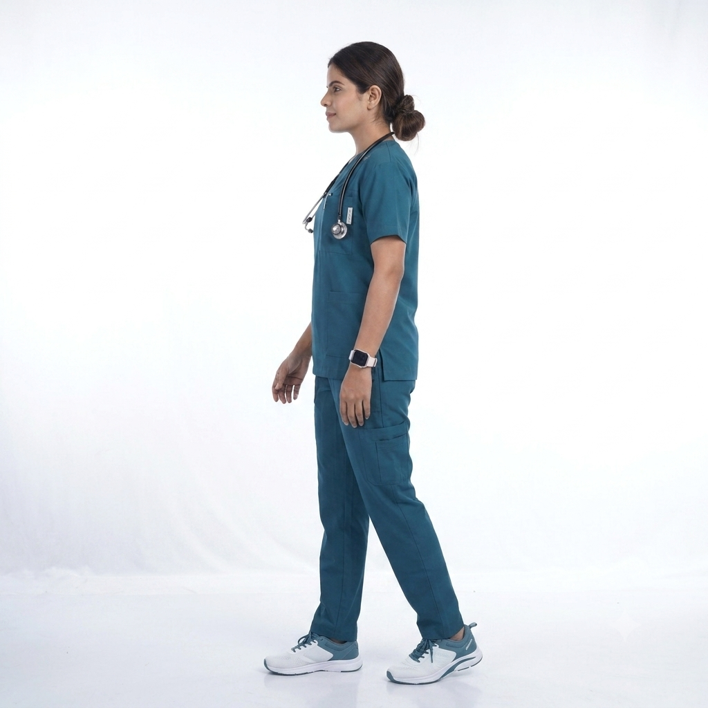 Sea Green Unisex Medical Scrub Top