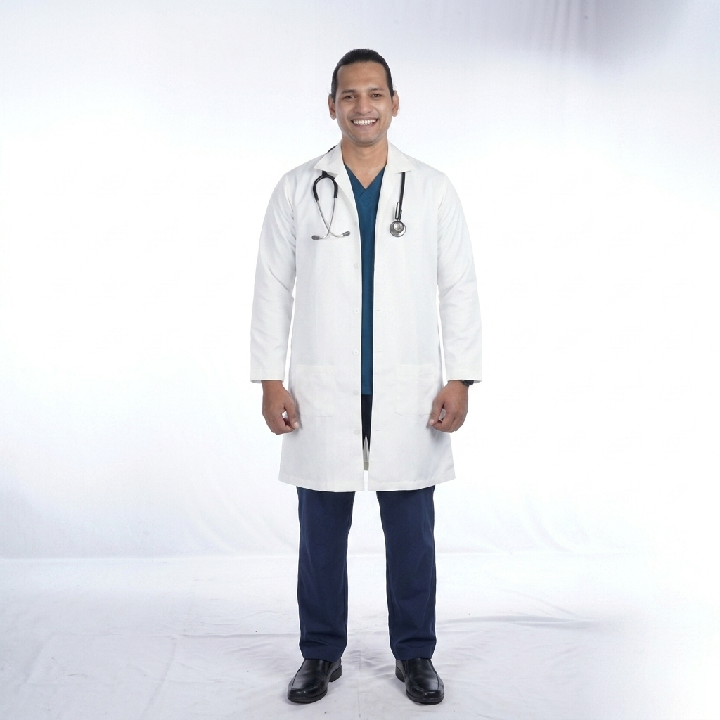 Unisex White Full Sleeve Medical Lab Coat