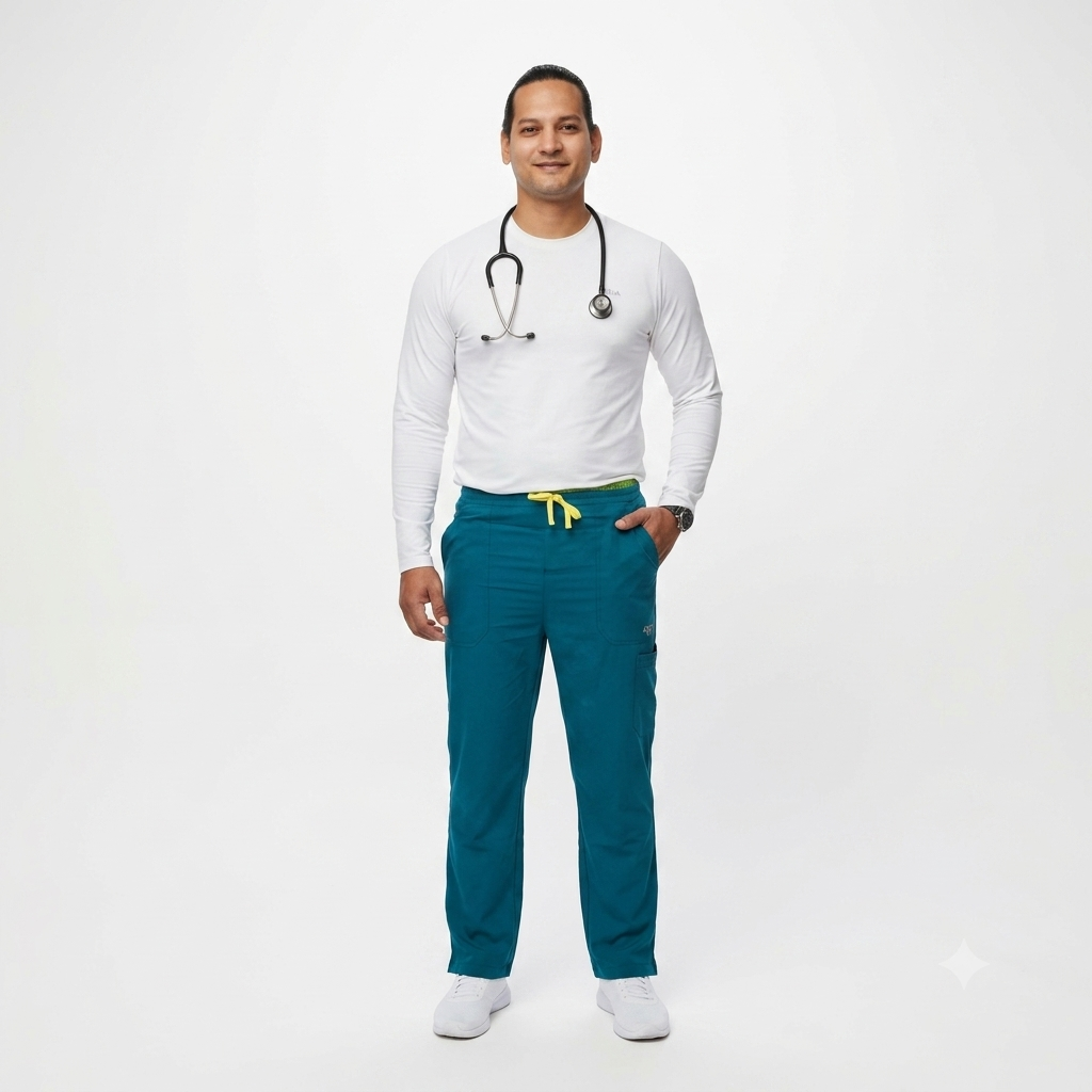 Sea Green Unisex Medical Scrub Pant