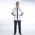 Unisex White Half Sleeve Medical Lab Coat