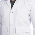 Unisex White Half Sleeve Medical Lab Coat